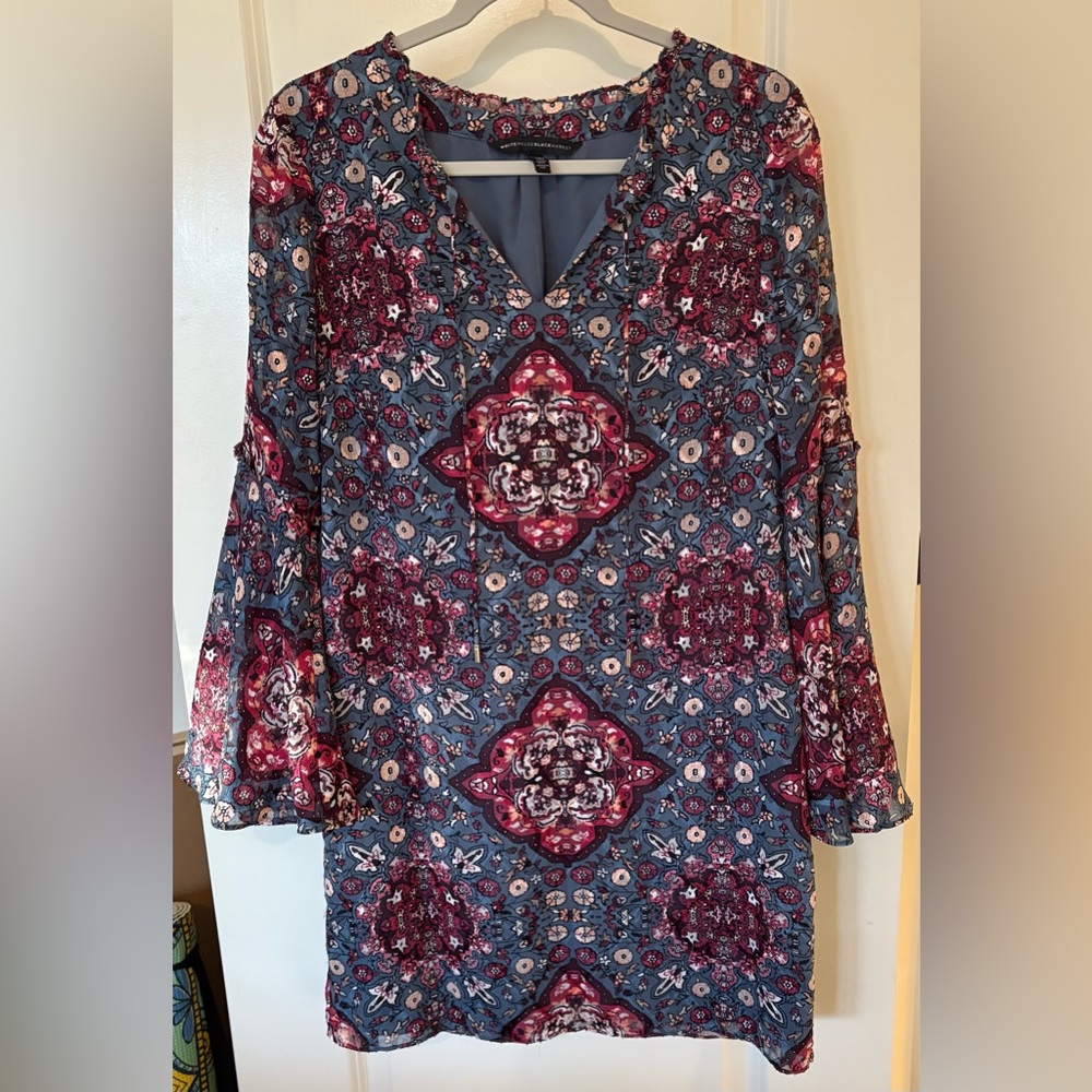 White House Black Market • bell sleeve dress